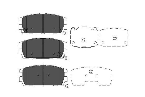 KAVO PARTS Комплект тормозных колодок, дисковый тормоз KBP-3017